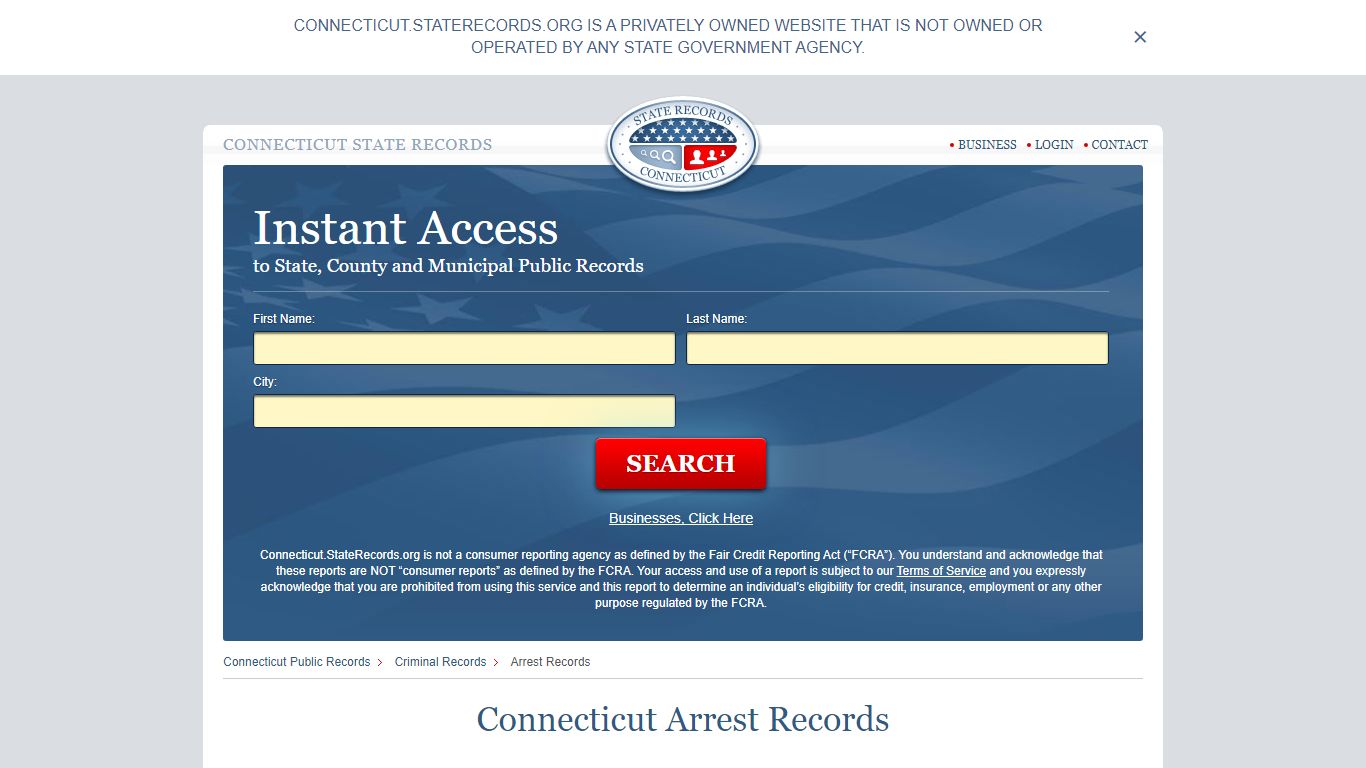 Connecticut Arrest Records | StateRecords.org